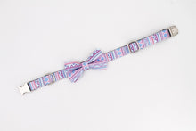 Load image into Gallery viewer, Purple Dog Collar, Leash and Bow Tie Set