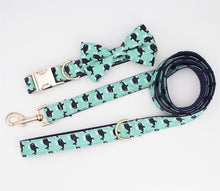 Load image into Gallery viewer, Whale Dog Collar, Leash and Bow Tie Set