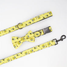 Load image into Gallery viewer, Bee Dog Collar, Leash and Bow Tie Set