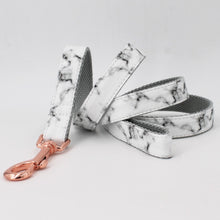 Load image into Gallery viewer, Marble Dog Collar, Leash and Bow Tie Set