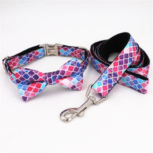 Load image into Gallery viewer, Dream Purple Dog Collar, Leash and Bow Tie Set