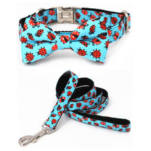 Load image into Gallery viewer, Ladybird Dog Collar, Leash and Bow Tie Set