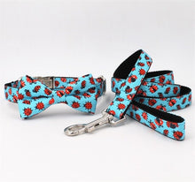Load image into Gallery viewer, Ladybird Dog Collar, Leash and Bow Tie Set