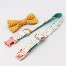 Load image into Gallery viewer, Sprinkles Dog Collar, Leash and Bow Tie Set