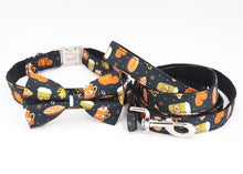 Load image into Gallery viewer, Autumn Dog Collar, Leash and Bow Tie Set