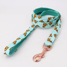 Load image into Gallery viewer, Pizza Dog Collar, Leash and Bow Tie Set