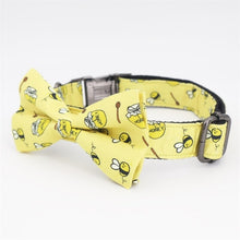 Load image into Gallery viewer, Bee Dog Collar, Leash and Bow Tie Set