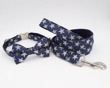 Load image into Gallery viewer, STAR Dog Collar, Leash and Bow Tie Set