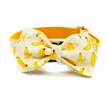 Load image into Gallery viewer, Banana Dog Collar, Leash and Bow Tie Set