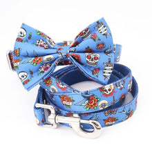 Load image into Gallery viewer, Classic Golgo Collar, Leash and Bow Tie Set