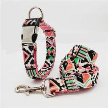 Load image into Gallery viewer, Personalized Dog Collar and Leash Set