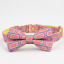 Load image into Gallery viewer, Personalized Queen Collar, Leash and Bow Tie Set
