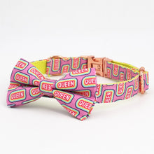 Load image into Gallery viewer, Personalized Queen Collar, Leash and Bow Tie Set
