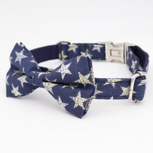 Load image into Gallery viewer, STAR Dog Collar, Leash and Bow Tie Set
