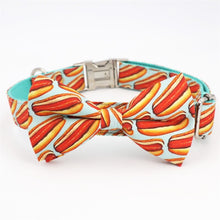Load image into Gallery viewer, Hot Dog Collar, Leash and Bow Tie Set
