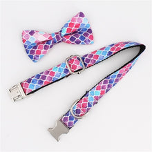 Load image into Gallery viewer, Dream Purple Dog Collar, Leash and Bow Tie Set
