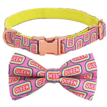 Load image into Gallery viewer, Personalized Queen Collar, Leash and Bow Tie Set
