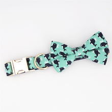 Load image into Gallery viewer, Whale Dog Collar, Leash and Bow Tie Set
