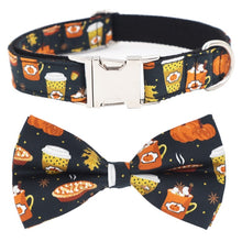 Load image into Gallery viewer, Autumn Dog Collar, Leash and Bow Tie Set
