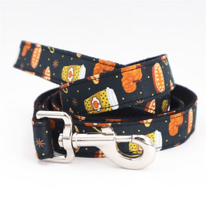 Autumn Dog Collar, Leash and Bow Tie Set