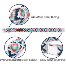 Load image into Gallery viewer, Blue Plaid Dog Collar, Leash and Bow Tie Set
